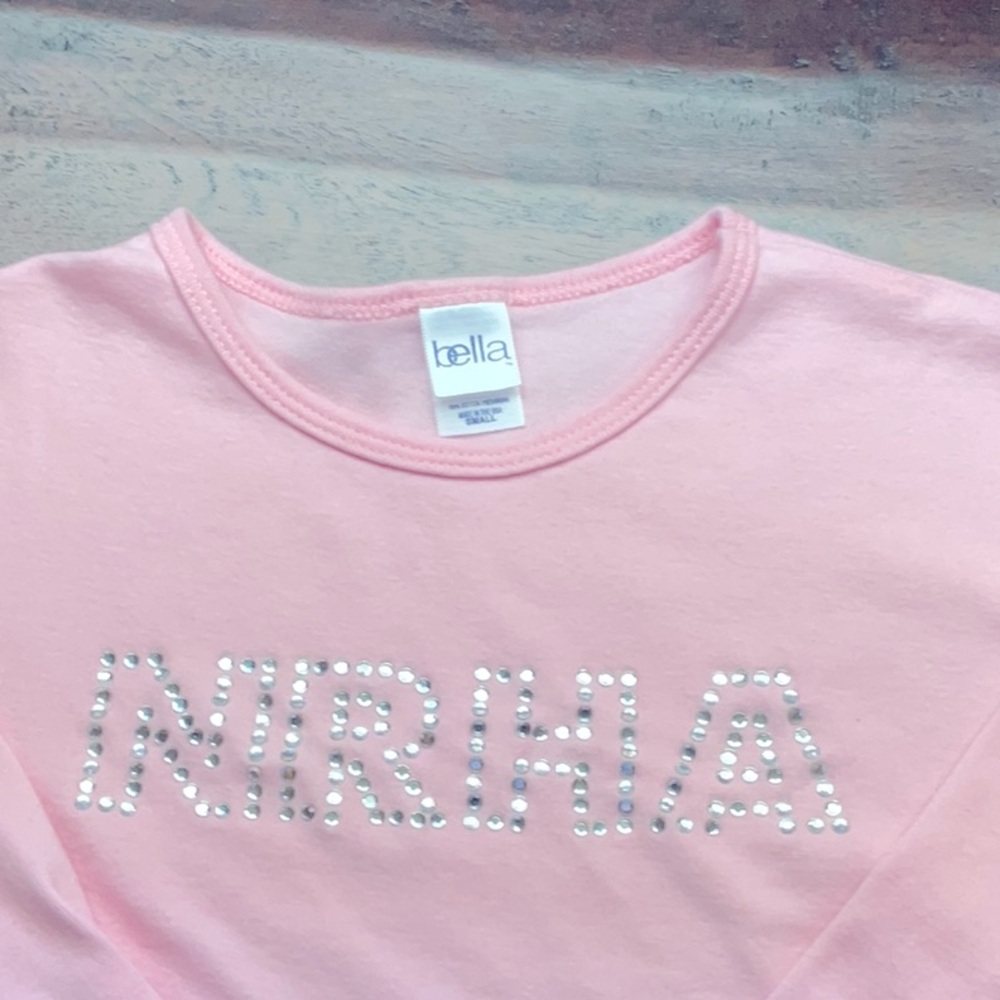 NRHA jeweled T-shirt long sleeve cropped